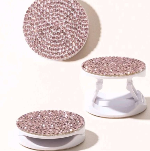 Pink rhinestone glitter sparkle popsocket - Picture 1 of 1